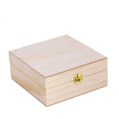 Caixa de embalagem de madeira personalizável de óleos essenciais de grande porte com divisores