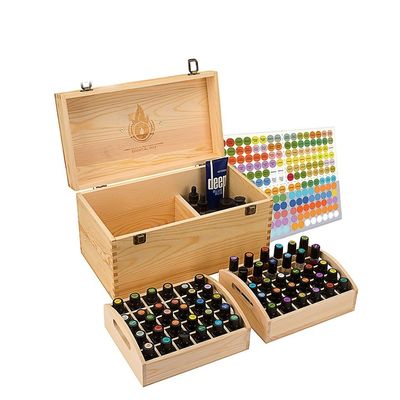 Caixa de madeira feita à mão para óleos essenciais personalizável e aceita pedidos personalizados