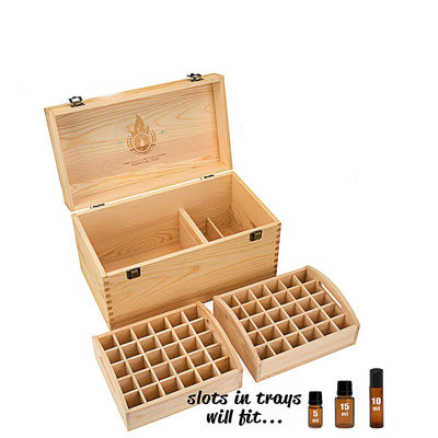 Caixa de madeira feita à mão para óleos essenciais personalizável e aceita pedidos personalizados