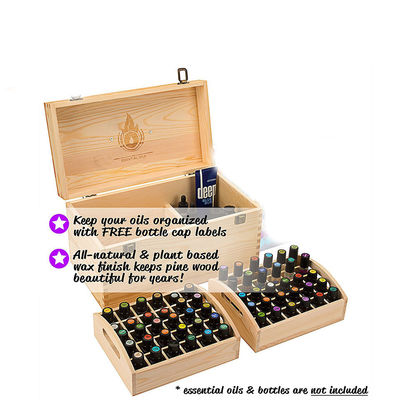 Caixa de madeira feita à mão para óleos essenciais personalizável e aceita pedidos personalizados