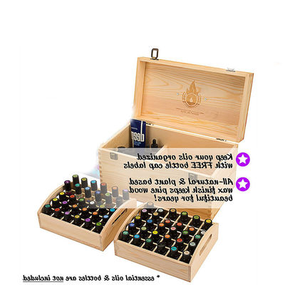 Caixa de madeira feita à mão para óleos essenciais personalizável e aceita pedidos personalizados