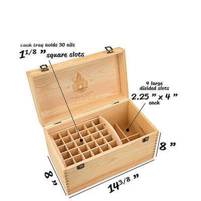 Caixa de madeira feita à mão para óleos essenciais personalizável e aceita pedidos personalizados