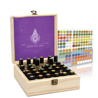 Embalagem não finalizada Caixa Doterra de óleo essencial de madeira com logotipo personalizado aceitável