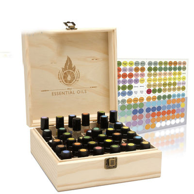 Embalagem não finalizada Caixa Doterra de óleo essencial de madeira com logotipo personalizado aceitável