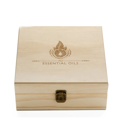 Embalagem não finalizada Caixa Doterra de óleo essencial de madeira com logotipo personalizado aceitável