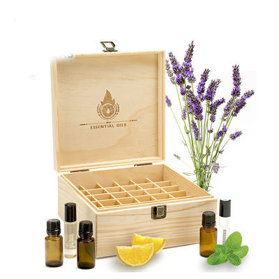 Embalagem não finalizada Caixa Doterra de óleo essencial de madeira com logotipo personalizado aceitável