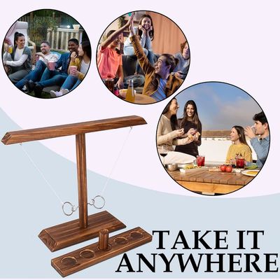 Salve espaço Solid Wooden Ring Hook Toss Game Última adição para Bar Entertainment