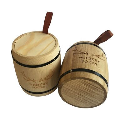 Logotipo personalizado aceitável de madeira de chá de café de açúcar latas de conjunto de forma de barril