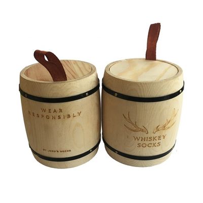 Logotipo personalizado aceitável de madeira de chá de café de açúcar latas de conjunto de forma de barril