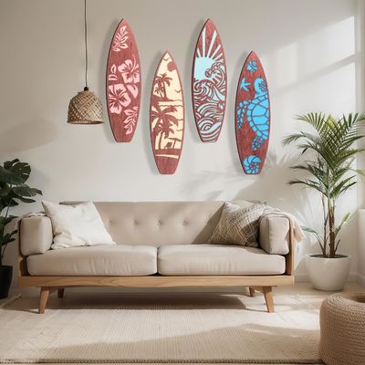 Verão Havaiano Tropical Surf Boards Decoração para a parede como seu pedido festa Beach Art