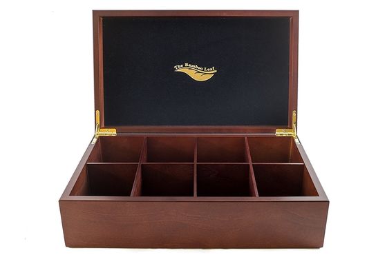 Delicado estilo vintage moderna pequena caixa de chá de madeira feita à mão e pedido personalizado aceito