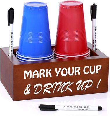 Suporte de taça descartável para distribuição de utensílios de festa rústicos