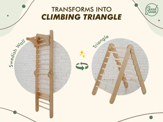 Montessori Alpinista Jardim de infância com logotipo personalizado e brinquedo de aprendizagem para crianças