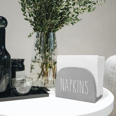 Carregador de guardanapos de cozinha 15x11x7.6cm de madeira maciça de todas as estações