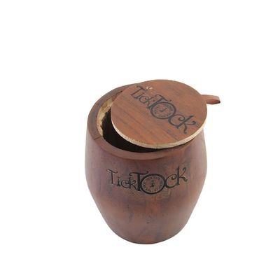 13.5 x 15.7 cm Barril de madeira de época feito à mão para embalagem