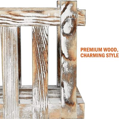 Estantes de guardanapo de madeira de estilo rústico para restaurantes