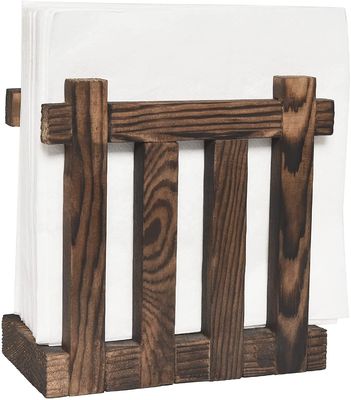 Estantes de guardanapo de madeira de estilo rústico para restaurantes