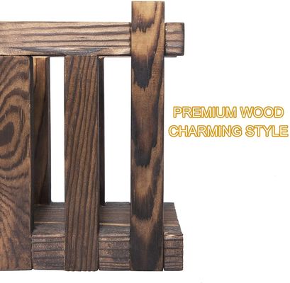 Estantes de guardanapo de madeira de estilo rústico para restaurantes