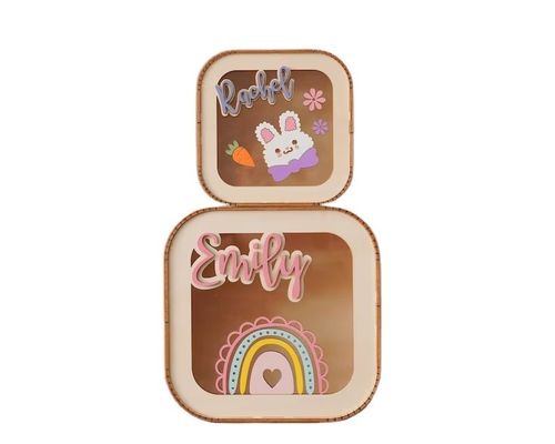 Caixa de Dinheiro de Madeira de Pinheiro Montessori Decoração de Sala de Crianças Caixa de Dinheiro de Madeira Presente para Filha