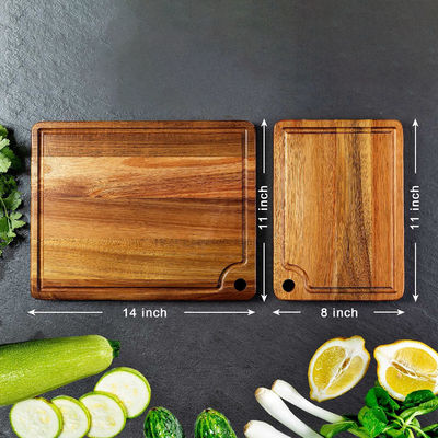 Compradores Comerciais Moderna Acacia Madeira Cozinha Cheese Chopping Board com Groove de Suco