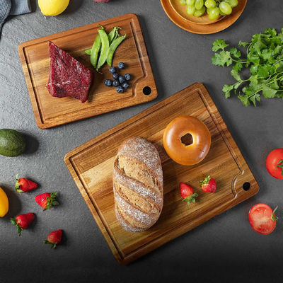 Compradores Comerciais Moderna Acacia Madeira Cozinha Cheese Chopping Board com Groove de Suco