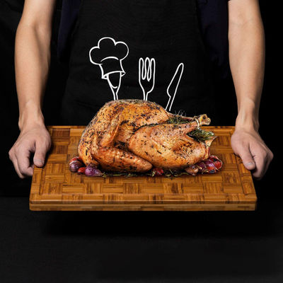 All-Season Bamboo Chopping Boards Set de 3 com Juice Groove e Silk-screen Printing