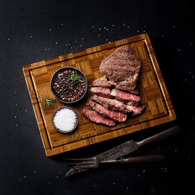 All-Season Bamboo Chopping Boards Set de 3 com Juice Groove e Silk-screen Printing