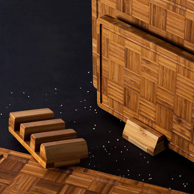 All-Season Bamboo Chopping Boards Set de 3 com Juice Groove e Silk-screen Printing