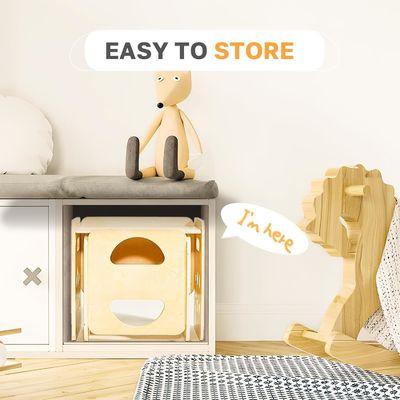 Madeira personalizada Crianças de 1-3 anos de idade Cadeira de altura ajustável