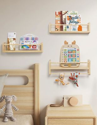 Design funcional para uso doméstico Crianças Prateleira de madeira para decoração de quarto infantil