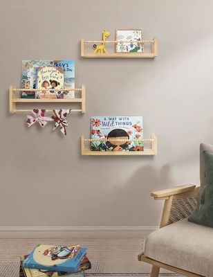 Design funcional para uso doméstico Crianças Prateleira de madeira para decoração de quarto infantil