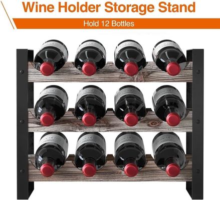 Design funcional Receptor de vinho de madeira multifuncional para garrafas de álcool