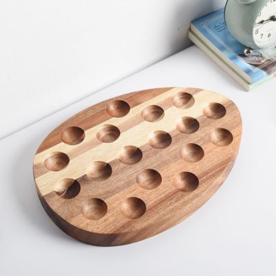 Ferramentas de impressão de ovos em tela de seda bandeja de ovos de madeira para cozinha e armazenamento na geladeira