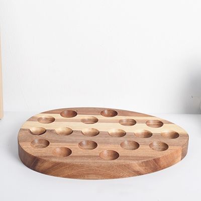 Ferramentas de impressão de ovos em tela de seda bandeja de ovos de madeira para cozinha e armazenamento na geladeira