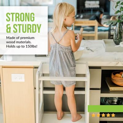 Logotipo personalizado Aceitável Criança cinzenta Torre de pé para crianças em estilo Montessori