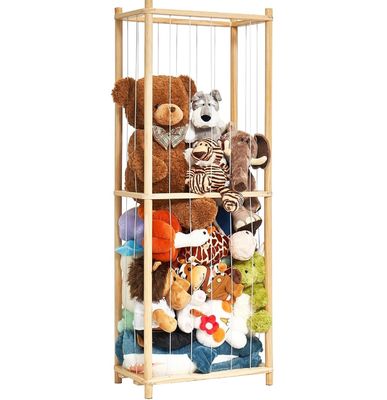 Sala de estar Caixa de animais recheada de madeira Caixa de brinquedos extra grande para crianças Sala de brinquedos de creche Armazenamento