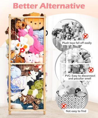 Sala de estar Caixa de animais recheada de madeira Caixa de brinquedos extra grande para crianças Sala de brinquedos de creche Armazenamento