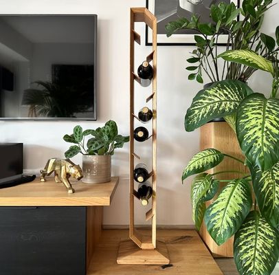 Estante de vinho de madeira personalizado para decoração de casa Tipo de instalação Tipo de estandarte Tipo de aniversário