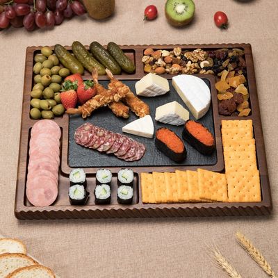 Sirva o seu queijo com estilo com o nosso conjunto de talheres de ardósia e aço inoxidável