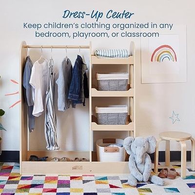 Conjunto de crianças Montessori guarda-roupa Roupa e organizador de vestuário Organizador de tamanho personalizado