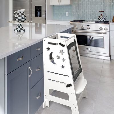 Tabuleiro de atividades em preto-branco Esfregaço de cozinha de criança Impressão a laser gravura Temporada Todas as estações