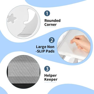 Tabuleiro de atividades em preto-branco Esfregaço de cozinha de criança Impressão a laser gravura Temporada Todas as estações