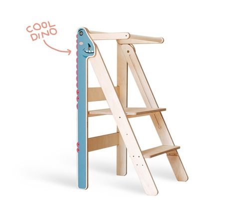 Escalope de aprendizagem dobrável de tamanho comum ou personalizado Montessori Mobiliário Auxiliar Torre