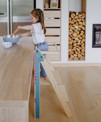 Escalope de aprendizagem dobrável de tamanho comum ou personalizado Montessori Mobiliário Auxiliar Torre