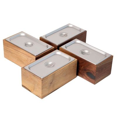 Última caixa de composto isolado de mesa de aço de madeira para reciclagem de resíduos alimentares de cozinha