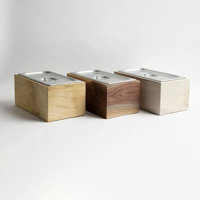 Última caixa de composto isolado de mesa de aço de madeira para reciclagem de resíduos alimentares de cozinha