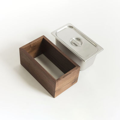 Última caixa de composto isolado de mesa de aço de madeira para reciclagem de resíduos alimentares de cozinha