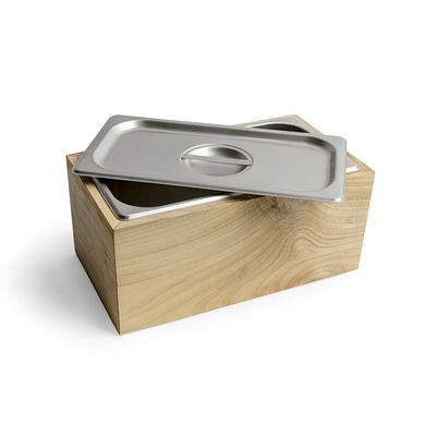 Última caixa de composto isolado de mesa de aço de madeira para reciclagem de resíduos alimentares de cozinha