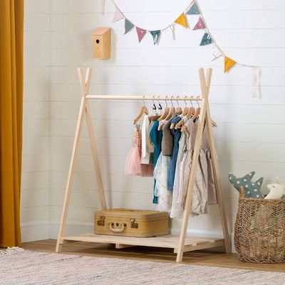 South Shore Sweedi Scandinavian Clothes Rack Um must-have para armazenamento de calçados na sala de estar