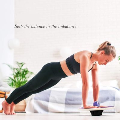 Tabuleiro de balanço de madeira de balanço ecológico para treinamento de equilíbrio versátil e decoração doméstica